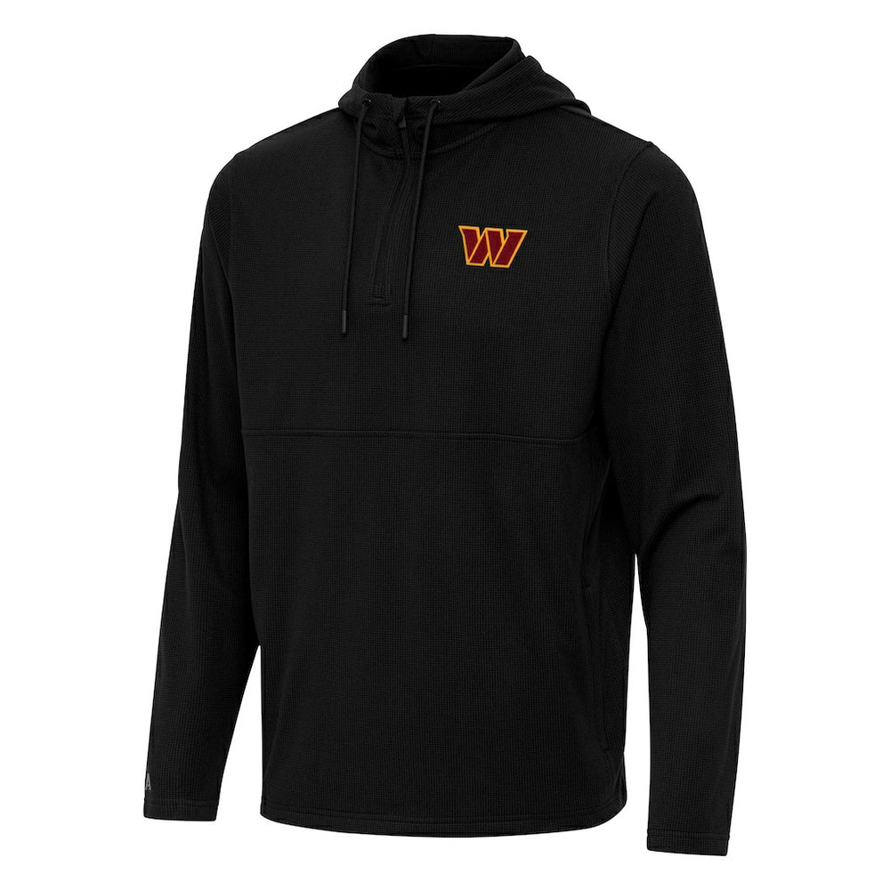Washington Commanders Antigua Connected Quarter-Zip Pullover Hoodie - Black cheap