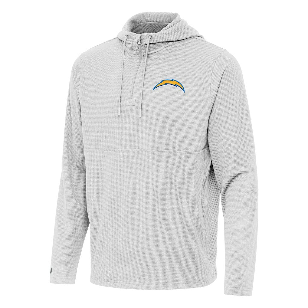 Los Angeles Chargers Antigua Connected Quarter-Zip Pullover Hoodie - Gray outlet