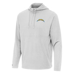 Los Angeles Chargers Antigua Connected Quarter-Zip Pullover Hoodie - Gray outlet