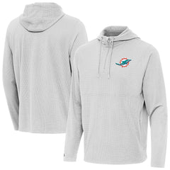 Miami Dolphins Antigua Connected Quarter-Zip Pullover Hoodie - Gray sale