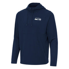Seattle Seahawks Antigua Connected Quarter-Zip Pullover Hoodie - College Navy online