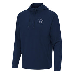 Dallas Cowboys Antigua Connected Quarter-Zip Pullover Hoodie - Navy discount