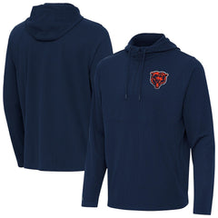 Chicago Bears Antigua Connected Quarter-Zip Pullover Hoodie - Navy outlet