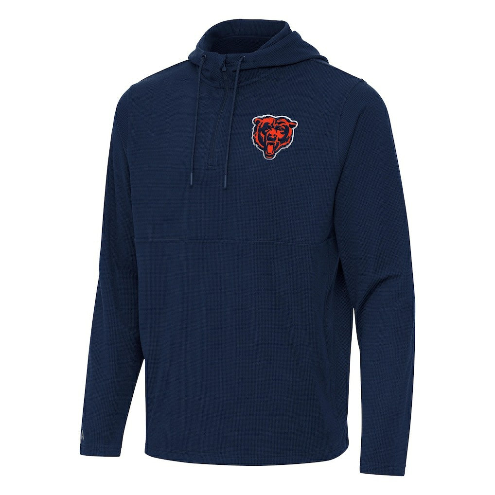 Chicago Bears Antigua Connected Quarter-Zip Pullover Hoodie - Navy outlet