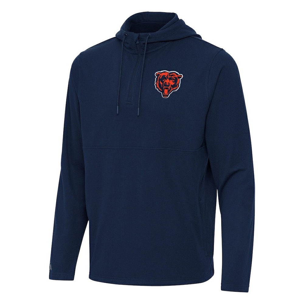 Chicago Bears Antigua Connected Quarter-Zip Pullover Hoodie - Navy outlet