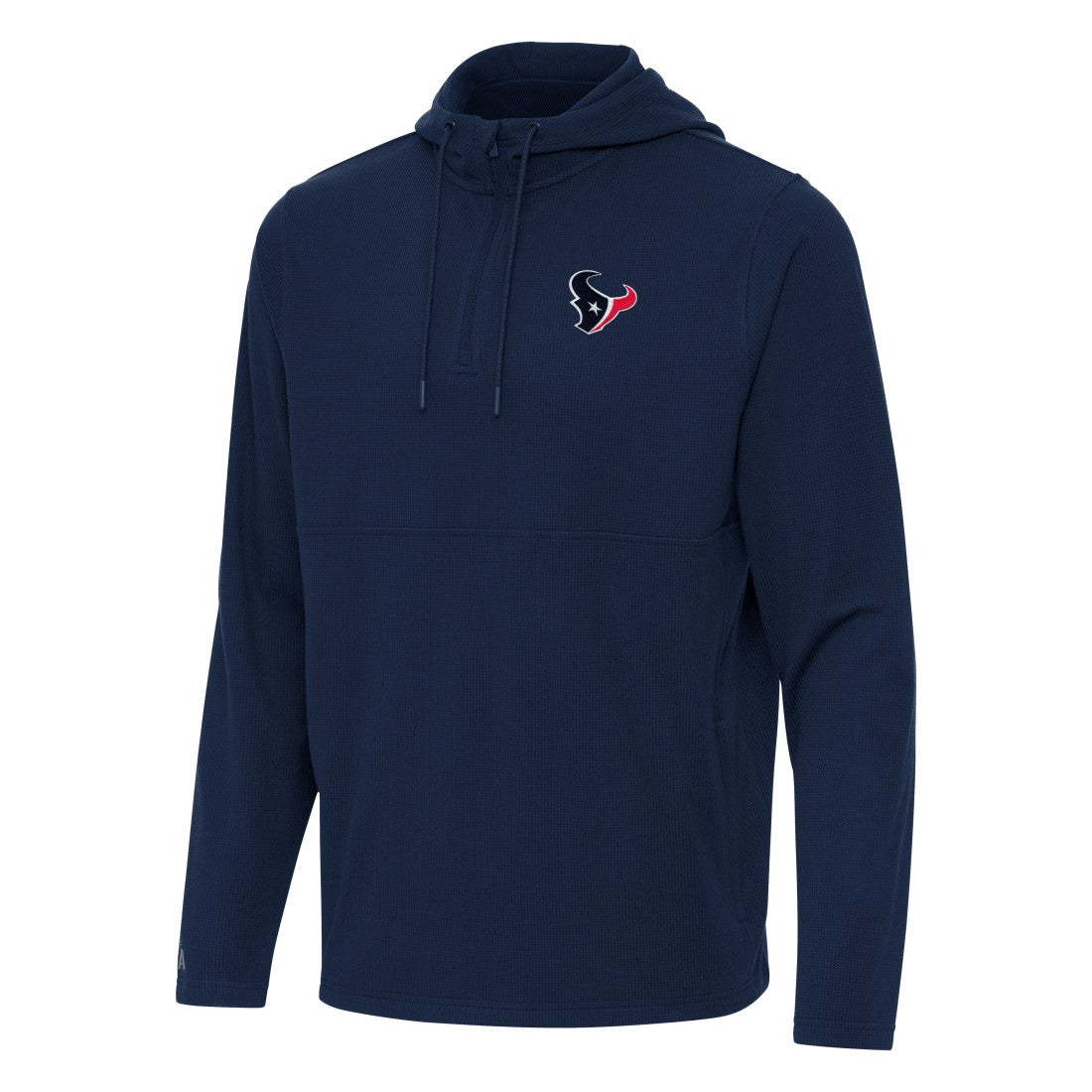 Houston Texans Antigua Connected Quarter-Zip Pullover Hoodie - Navy on sale