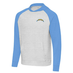 Los Angeles Chargers Antigua Urgent Pullover Hoodie - Powder Blue/Gray online
