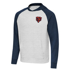 Chicago Bears Antigua Urgent Pullover Hoodie - Heather Navy/Gray outlet
