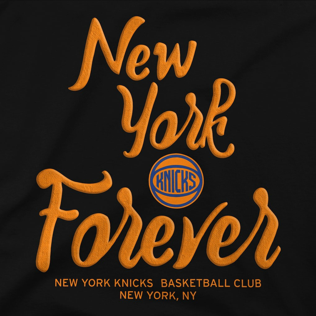 New York Knicks Stadium Essentials Unisex Oversized Forever NYC T-Shirt - Black outlet