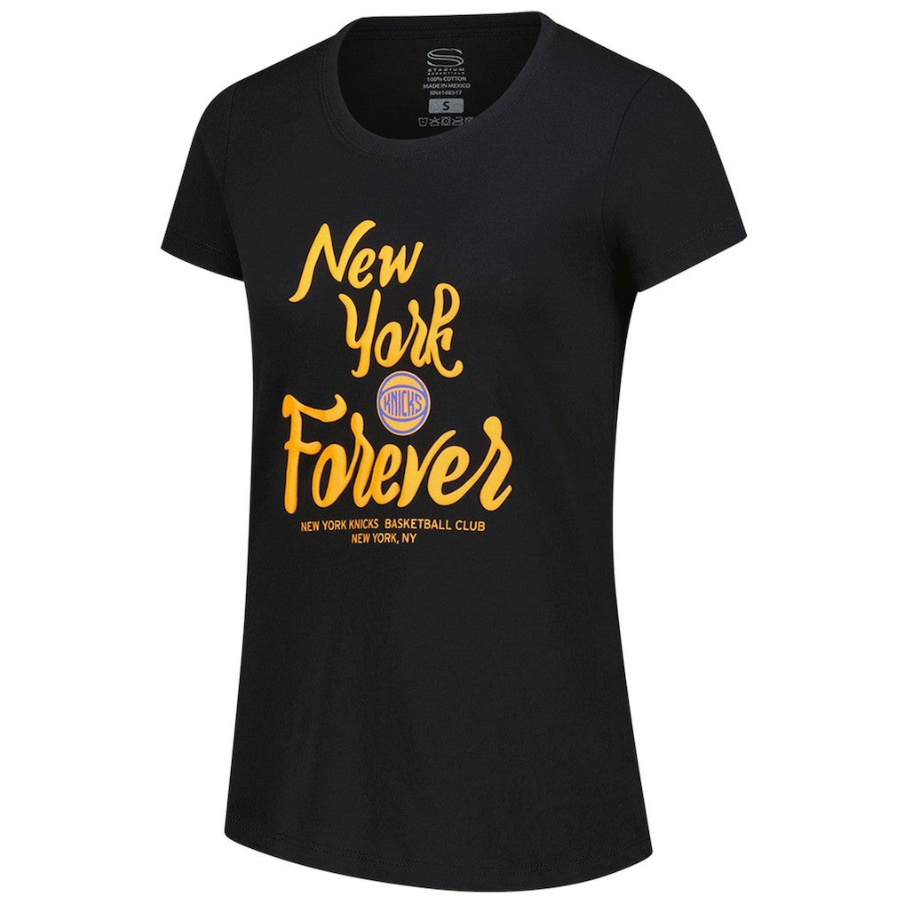 New York Knicks Stadium Essentials Women's Forever NYC T-Shirt - Black discount