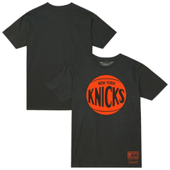 New York Knicks Unisex Hardwood Classics MVP Logo T-Shirt - Heather Charcoal | Mitchell & Ness on sale