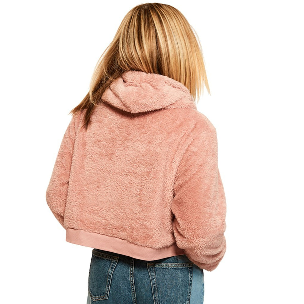 Philadelphia Eagles Jill Martin Women's Tonal Sherpa Cropped Hoodie - Pink outlet