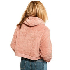 Philadelphia Eagles Jill Martin Women's Tonal Sherpa Cropped Hoodie - Pink outlet