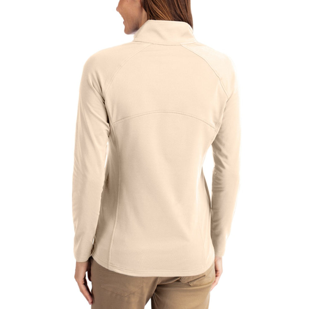 Tampa Bay Buccaneers Cutter & Buck Women's Adapt Eco Knit Stretch Recycled Raglan Half-Zip Pullover - Tan online