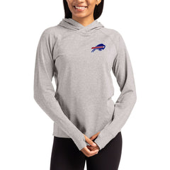 Buffalo Bills Cutter & Buck Women's Primary Logo Adapt Knit Recycled Raglan Pullover Hoodie - Heather Gray sale