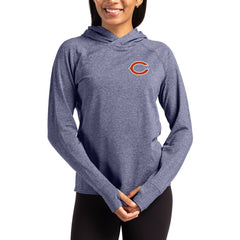 Chicago Bears Cutter & Buck Women's Primary Logo Adapt Knit Recycled Raglan Pullover Hoodie - Heather Navy on sale