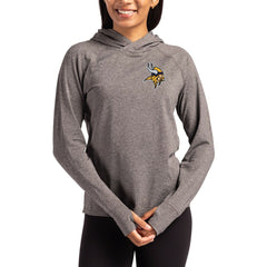 Minnesota Vikings Cutter & Buck Women's Primary Logo Adapt Knit Recycled Raglan Pullover Hoodie - Heather Charcoal discount