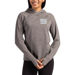New York Giants Cutter & Buck Women's Primary Logo Adapt Knit Recycled Raglan Pullover Hoodie - Heather Charcoal outlet