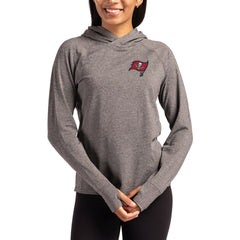 Tampa Bay Buccaneers Cutter & Buck Women's Primary Logo Adapt Knit Recycled Raglan Pullover Hoodie - Heather Charcoal discount