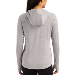 Tampa Bay Buccaneers Cutter & Buck Women's Primary Logo Adapt Knit Recycled Raglan Pullover Hoodie - Heather Gray for sale