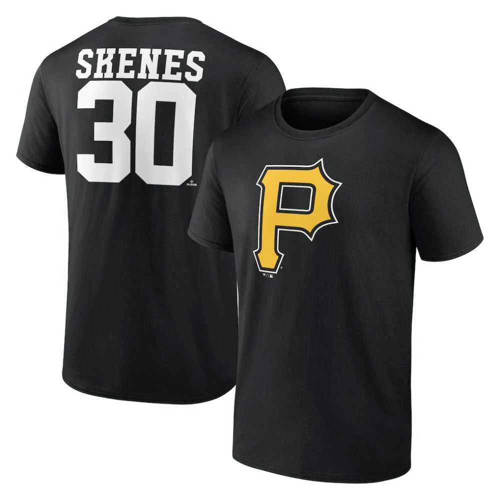 Paul Skenes Pittsburgh Pirates Player Name & Number T-Shirt - Black