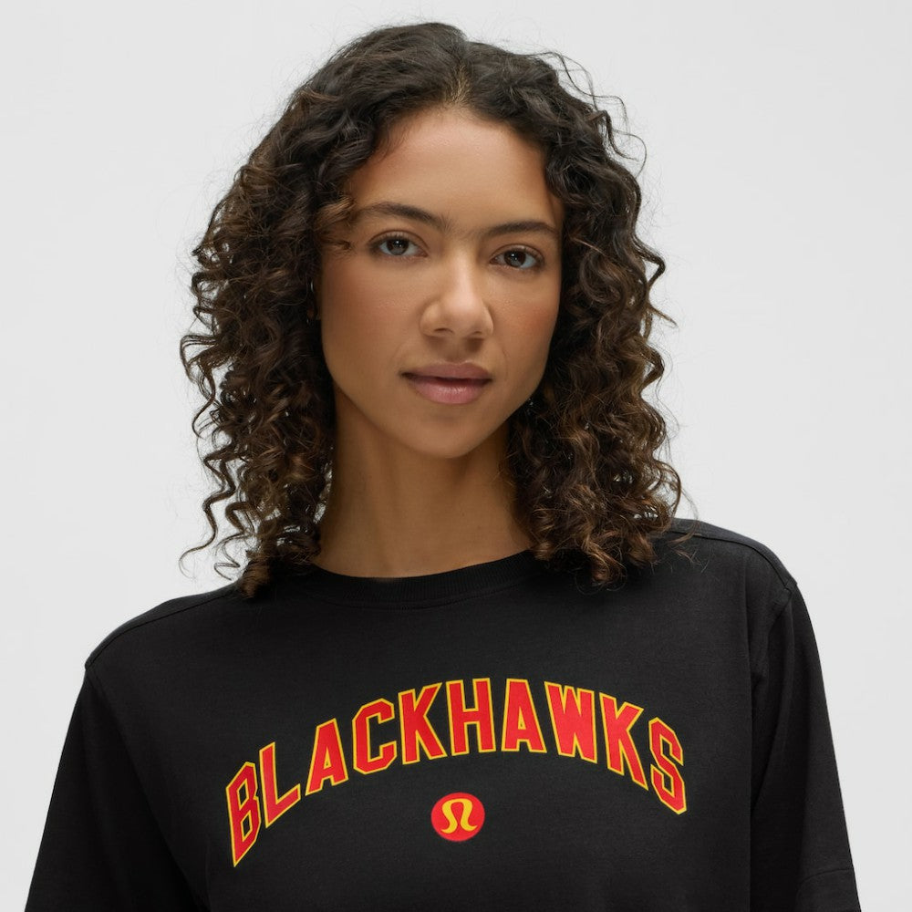 Chicago Blackhawks lululemon Women's All Yours Organic Cotton T-Shirt Black