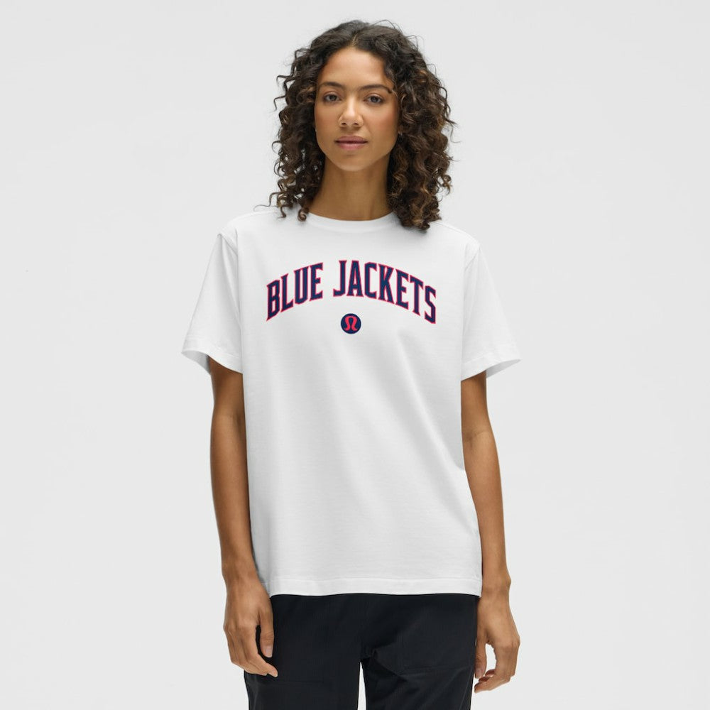 Columbus Blue Jackets lululemon Women's All Yours Organic Cotton T-Shirt White