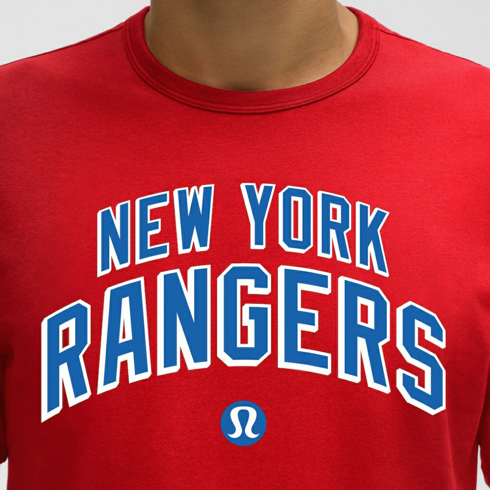 New York Rangers lululemon Organic Cotton Classic-Fit T-Shirt True Red