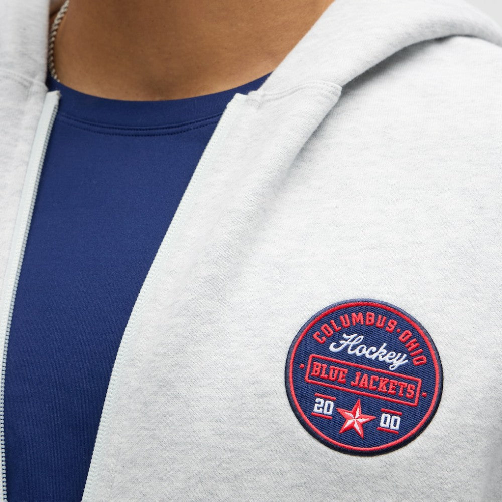 Columbus Blue Jackets lululemon Steady State Full-Zip Hoodie Heathered Core Ultra Light Grey