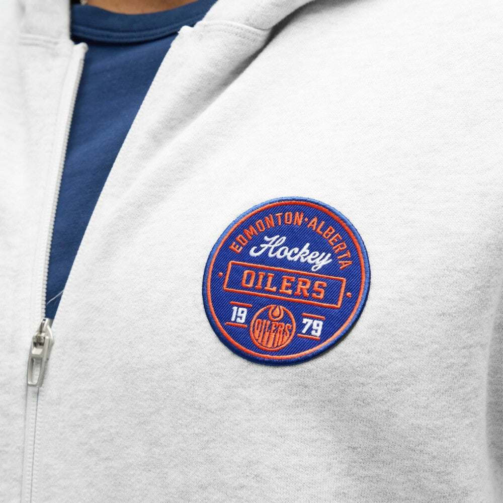 Edmonton Oilers lululemon Steady State Full-Zip Hoodie Heathered Core Ultra Light Grey