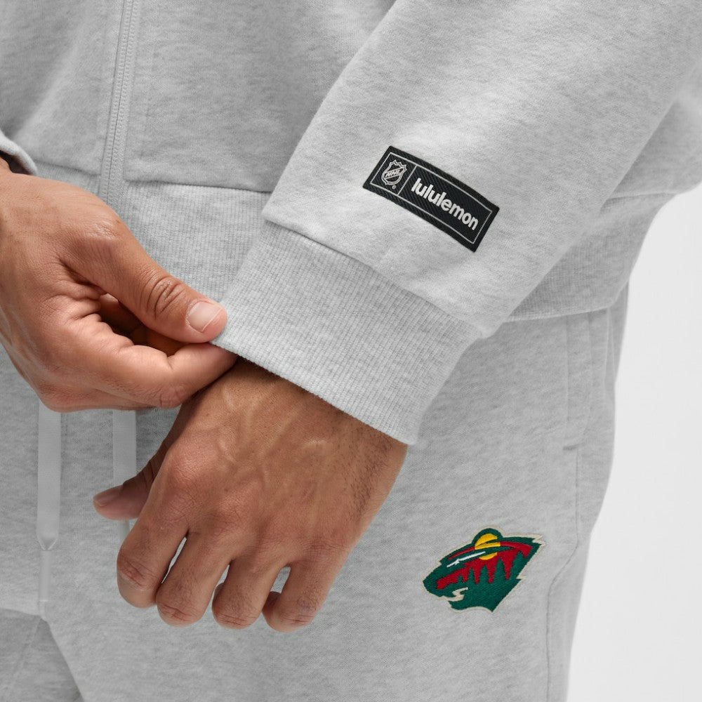 Minnesota Wild lululemon Steady State Full-Zip Hoodie Heathered Core Ultra Light Grey