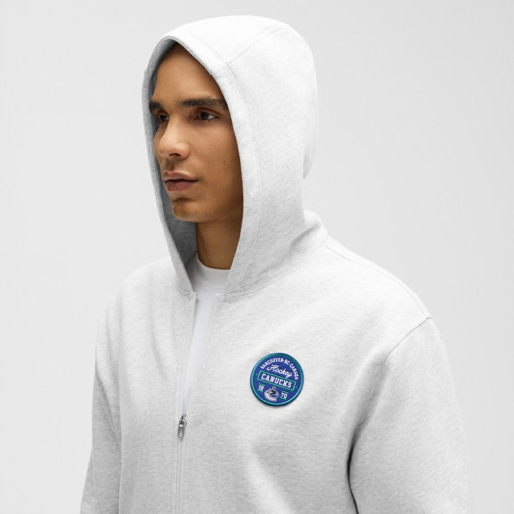 Vancouver Canucks lululemon Steady State Full-Zip Hoodie Heathered Core Ultra Light Grey