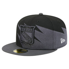 New York Rangers New Era Spikes 59FIFTY Fitted Hat Black