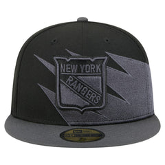 New York Rangers New Era Spikes 59FIFTY Fitted Hat Black