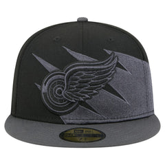 Detroit Red Wings New Era Spikes 59FIFTY Fitted Hat Black