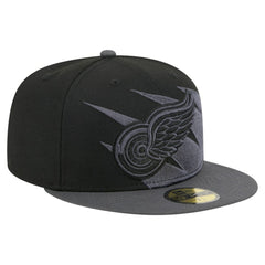 Detroit Red Wings New Era Spikes 59FIFTY Fitted Hat Black