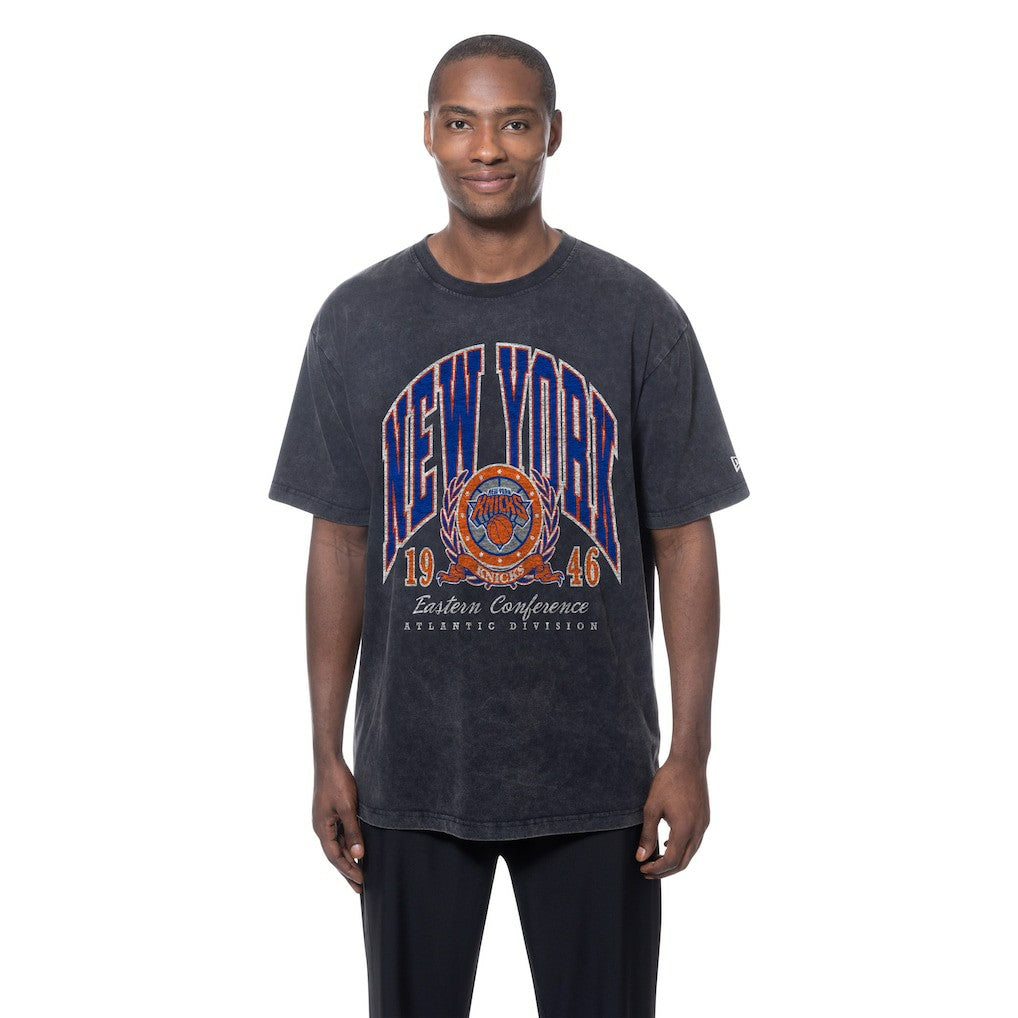 New York Knicks Sport Classics Mineral Washed T-Shirt - Black | New Era sale