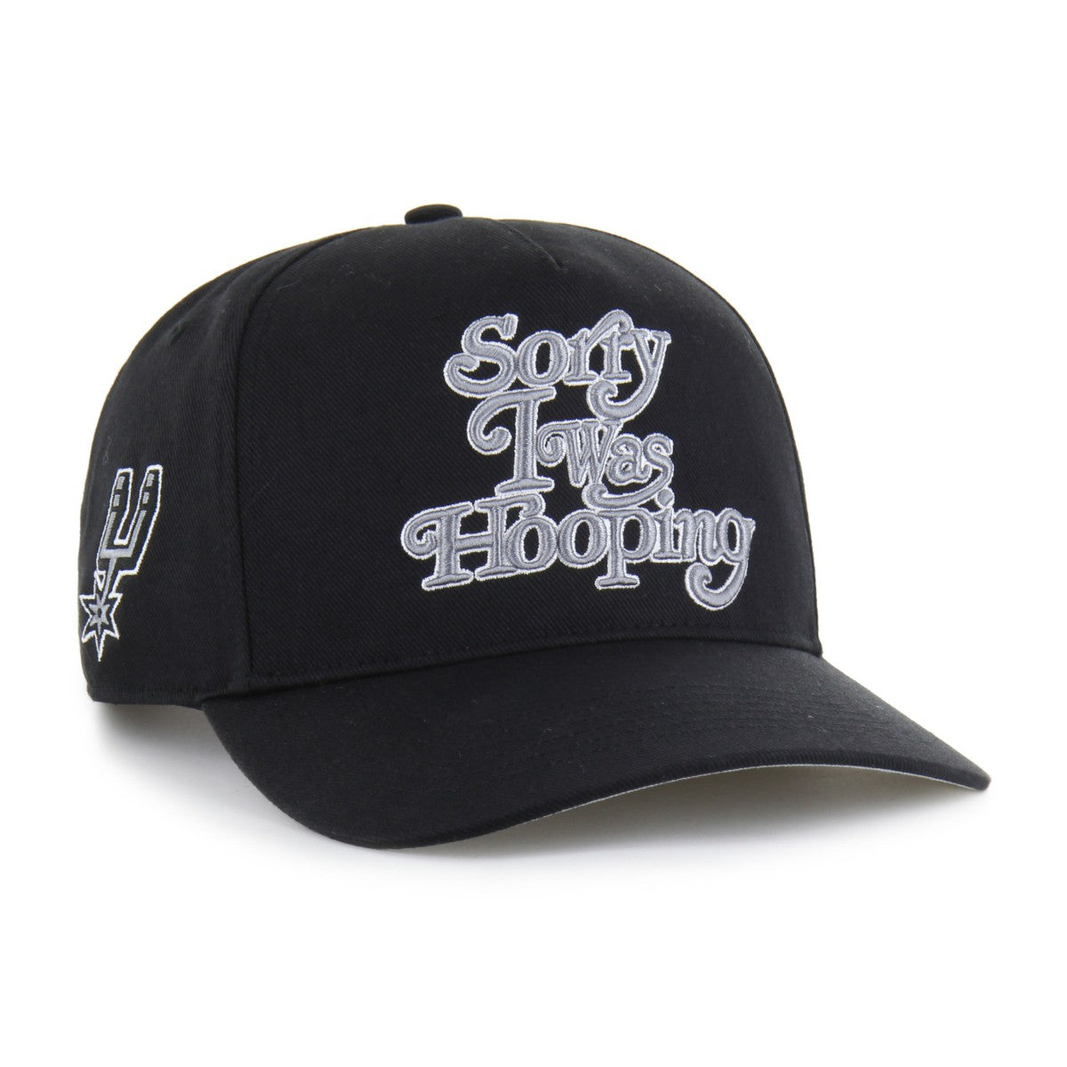 San Antonio Spurs Brand Seen by '47 Sorry I Was Hooping Hitch Adjustable Hat - Black | 47 brand online