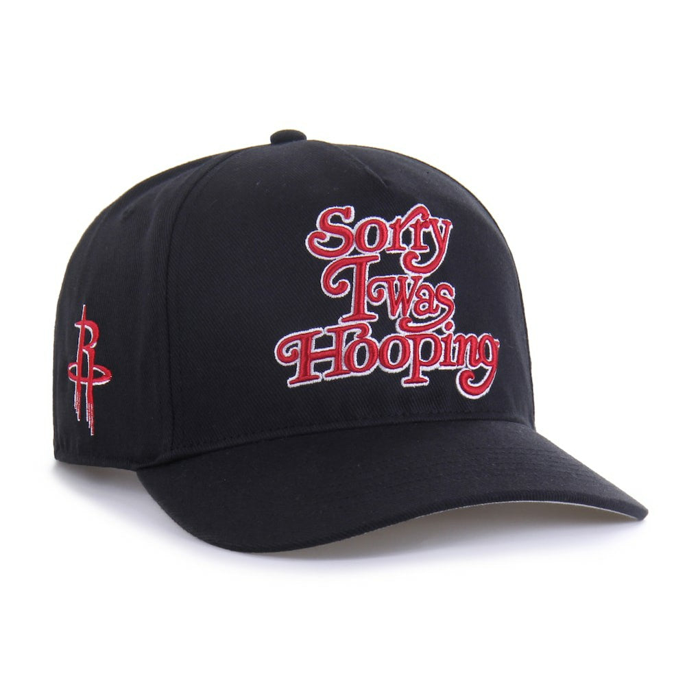 Houston Rockets Brand Seen by '47 Sorry I Was Hooping Hitch Adjustable Hat sale - Black | 47 brand outlet