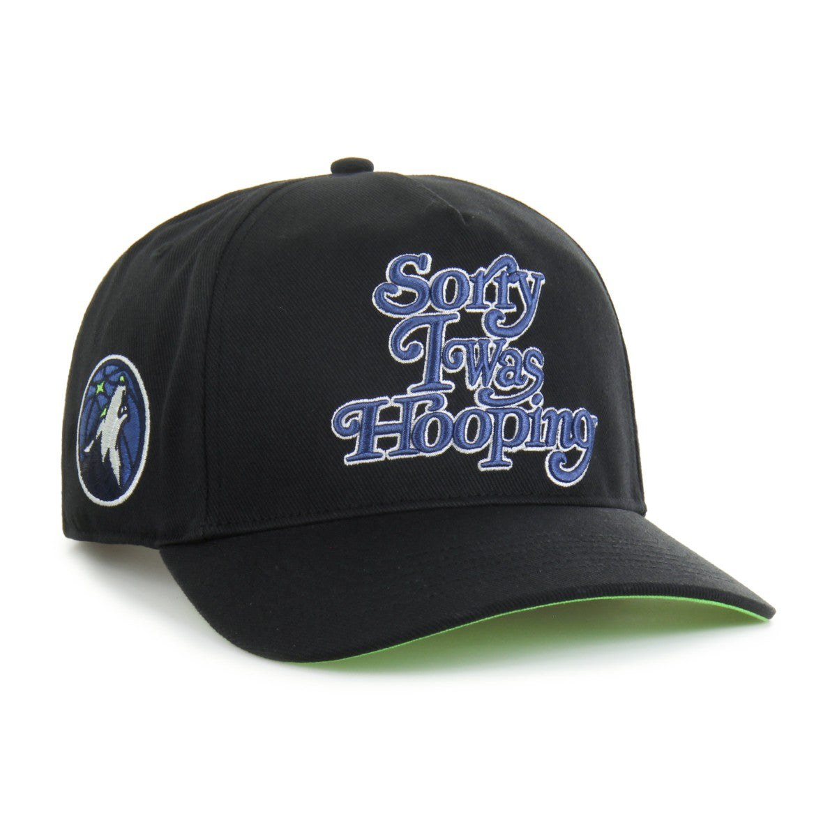Minnesota Timberwolves Brand Seen by '47 Sorry I Was Hooping Hitch Adjustable Hat - Black | 47 brand on sale