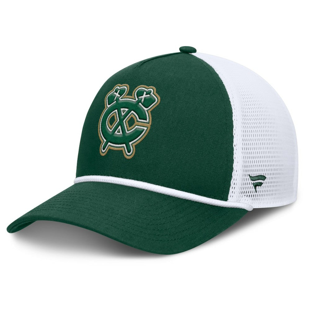Chicago Blackhawks Fanatics Bermuda A-Frame Adjustable Hat Green/White