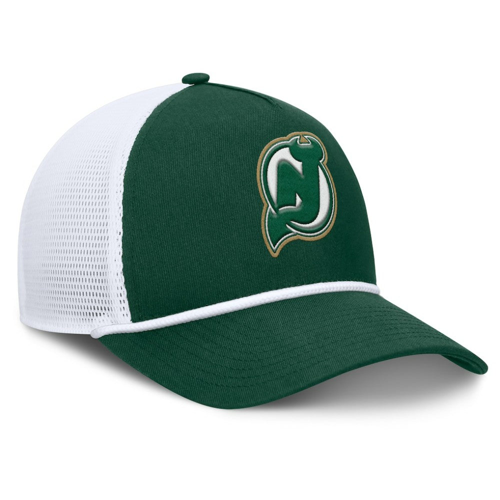 New Jersey Devils Fanatics Bermuda A-Frame Adjustable Hat Green/White