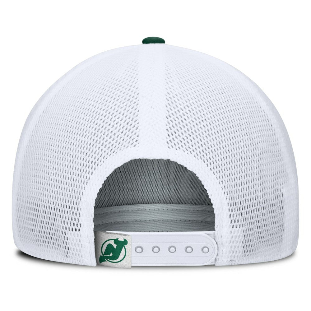 New Jersey Devils Fanatics Bermuda A-Frame Adjustable Hat Green/White