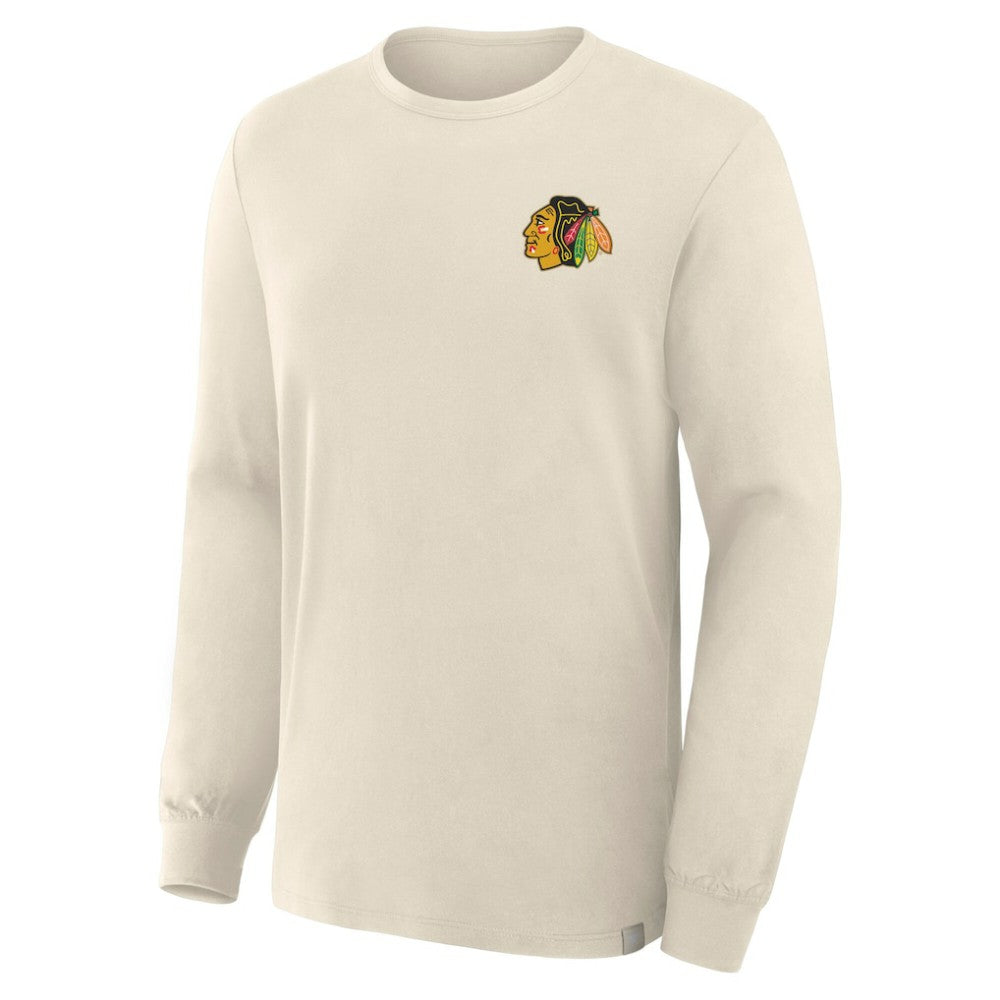 Chicago Blackhawks Fanatics Centennial Legacy Long Sleeve T-Shirt Beige