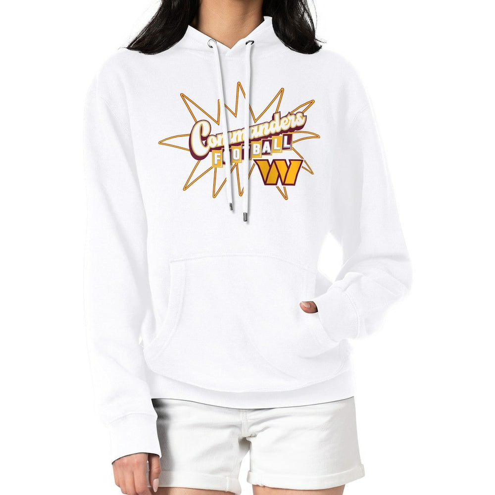 Washington Commanders Starter Women's Drive-In Sign Pullover Hoodie - White cheap