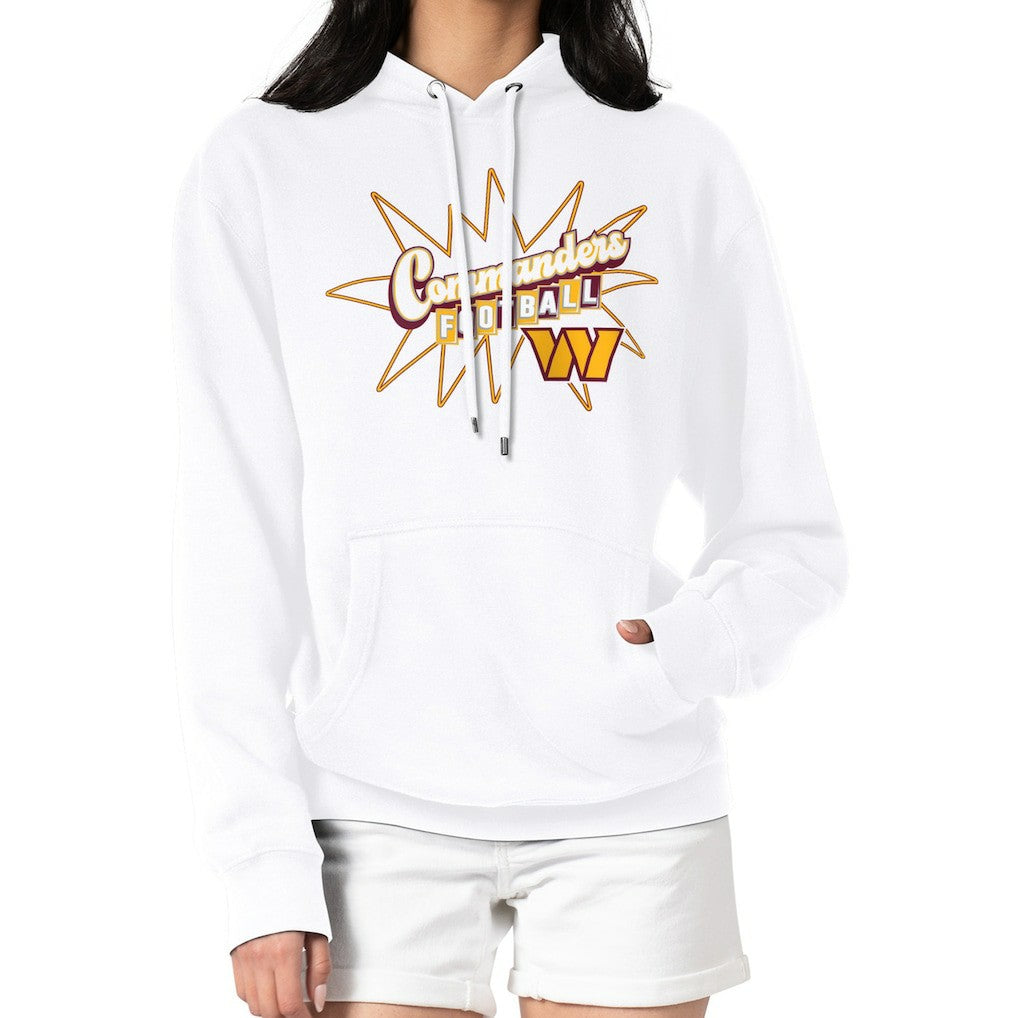 Washington Commanders Starter Women's Drive-In Sign Pullover Hoodie - White cheap