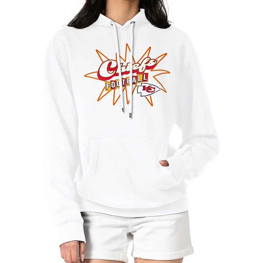 Kansas City Chiefs Starter Women's Drive-In Sign Pullover Hoodie - White online