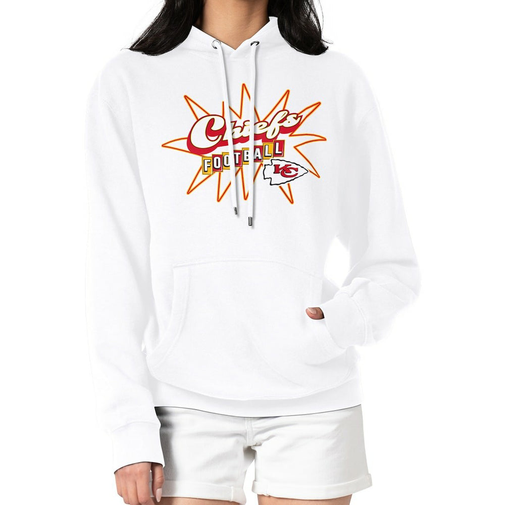 Kansas City Chiefs Starter Women's Drive-In Sign Pullover Hoodie - White online