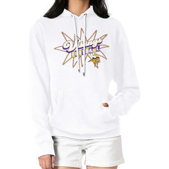 Minnesota Vikings Starter Women's Drive-In Sign Pullover Hoodie - White for sale