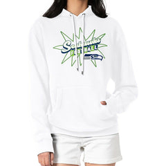 Seattle Seahawks Starter Women's Drive-In Sign Pullover Hoodie - White online